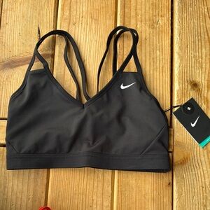 Nike Black Double-Strap V-Neck Sports Bra
